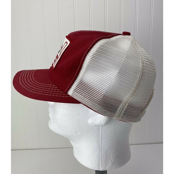 Vintage K-Products Smith’s Farm Market Snapback Patch Mesh Trucker Hat Red Barn - Picture 2 of 6